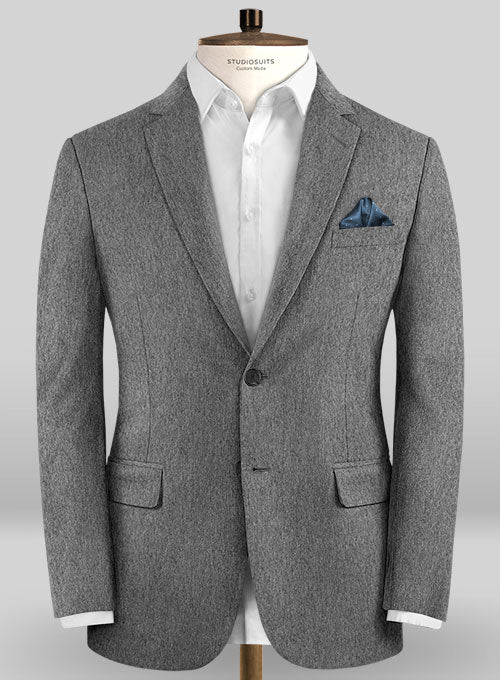 Colombo Gray Cashmere Jacket - StudioSuits