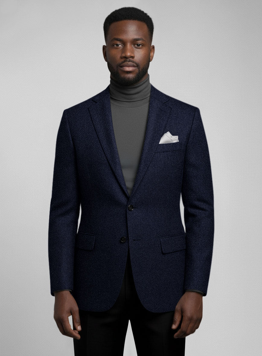 Colombo Navy Blue Cashmere Jacket - StudioSuits