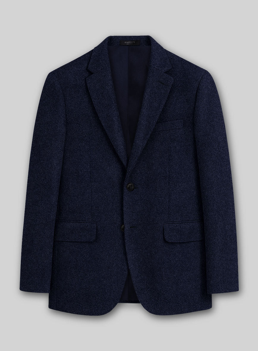 Colombo Navy Blue Cashmere Jacket - StudioSuits