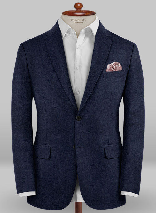 Colombo Navy Blue Cashmere Jacket - StudioSuits