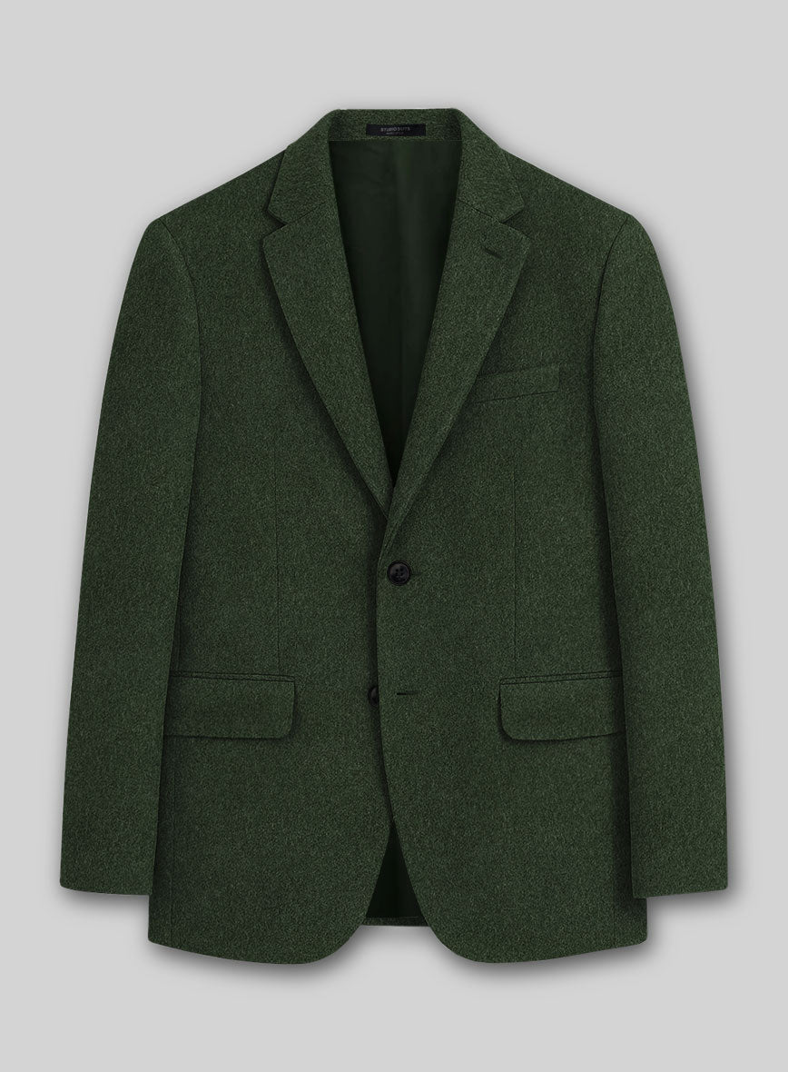 Colombo Olive Green Cashmere Jacket - StudioSuits