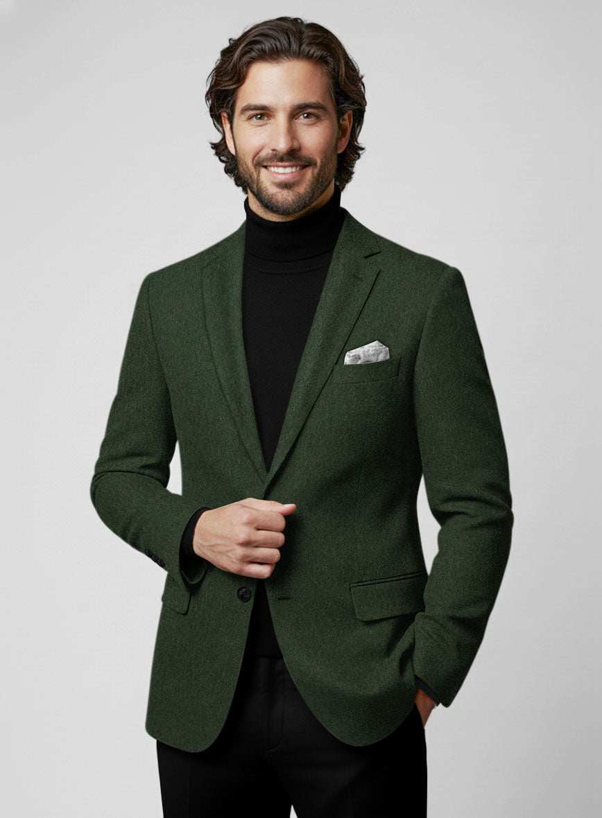 Colombo Olive Green Cashmere Jacket - StudioSuits