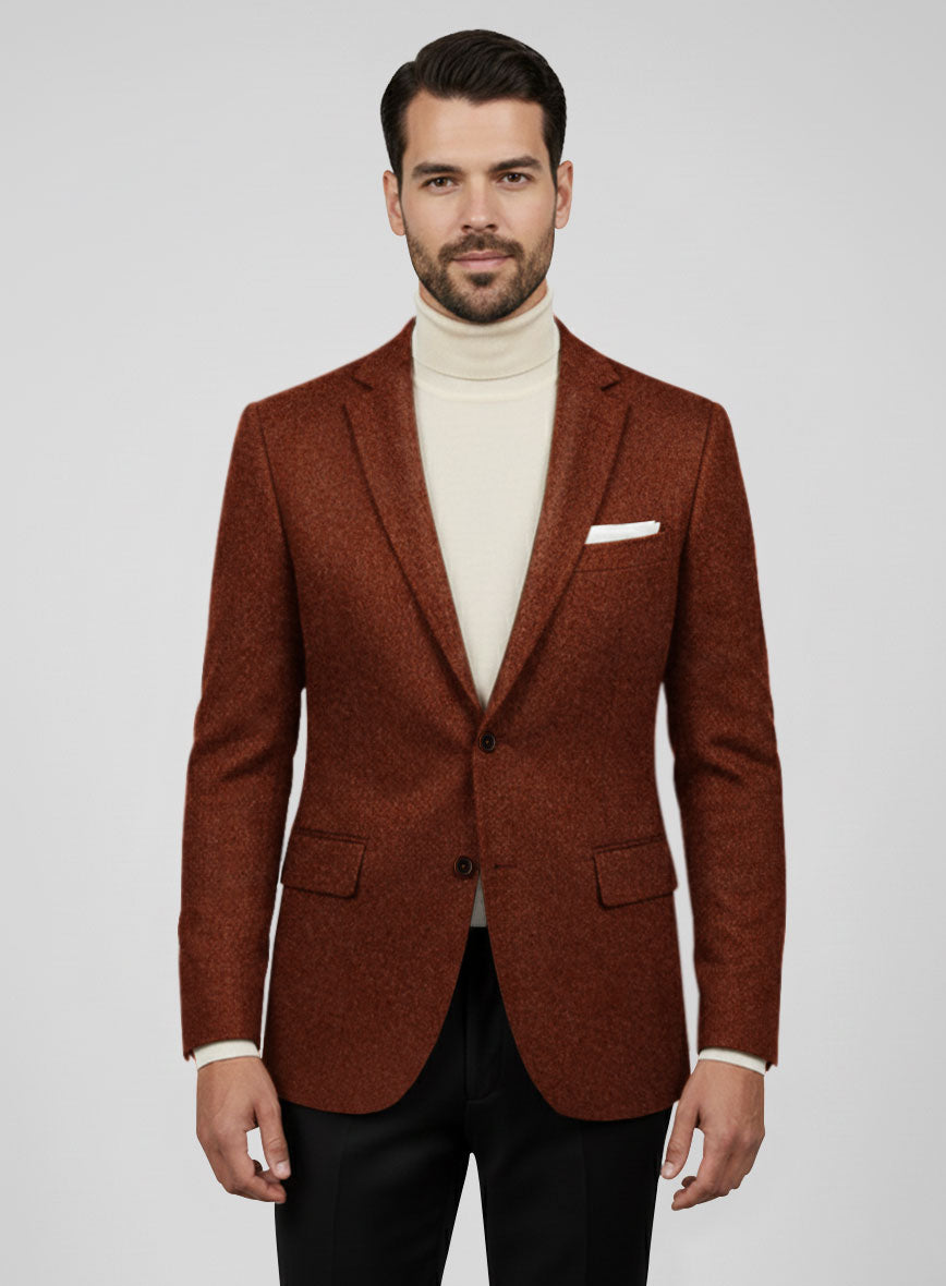 Colombo Rust Brown Cashmere Jacket - StudioSuits