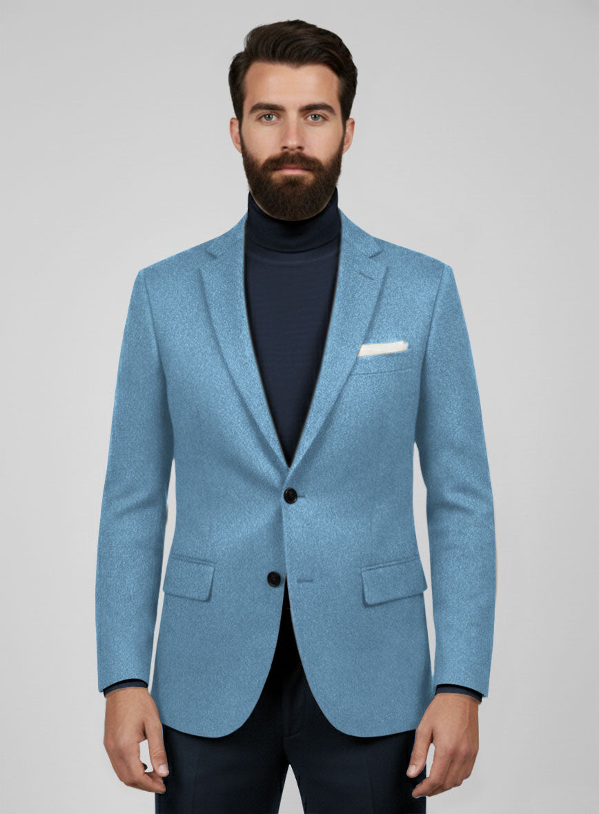 Colombo Sky Blue Cashmere Jacket - StudioSuits