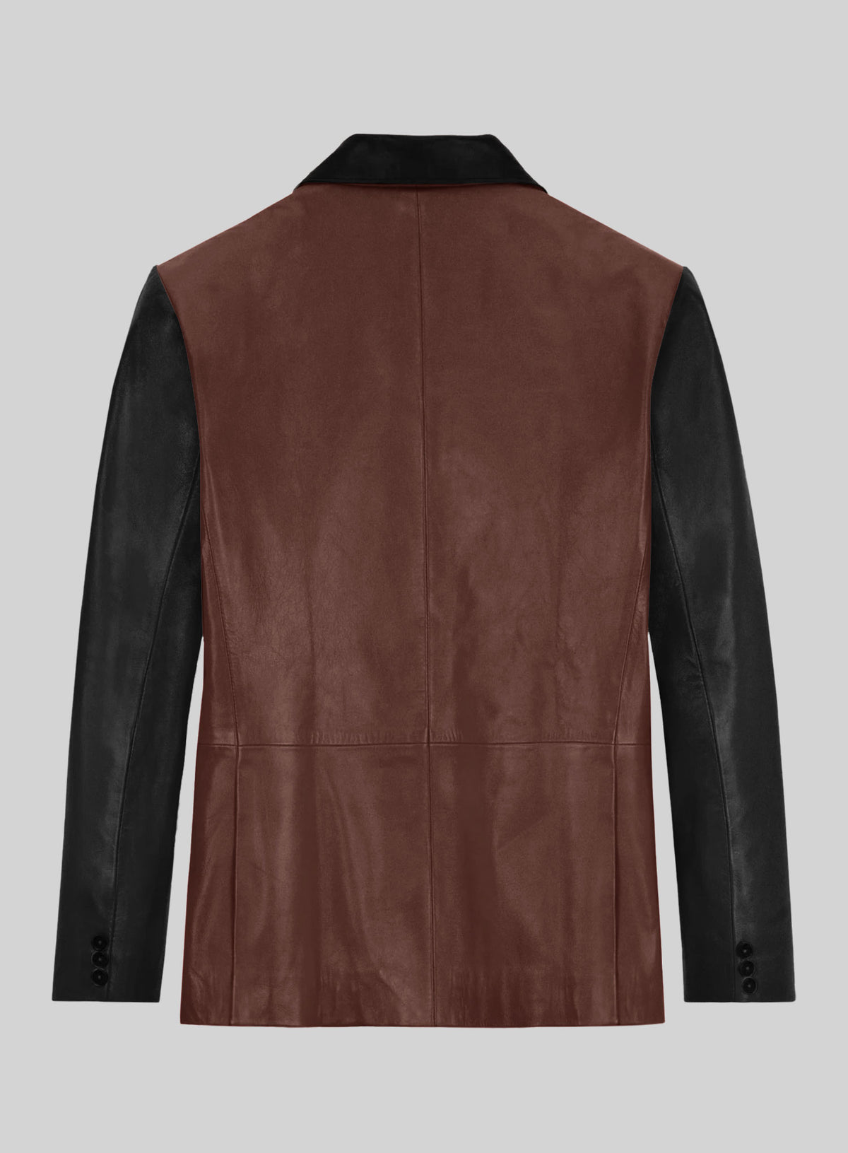 Colorblock Leather Blazer - StudioSuits