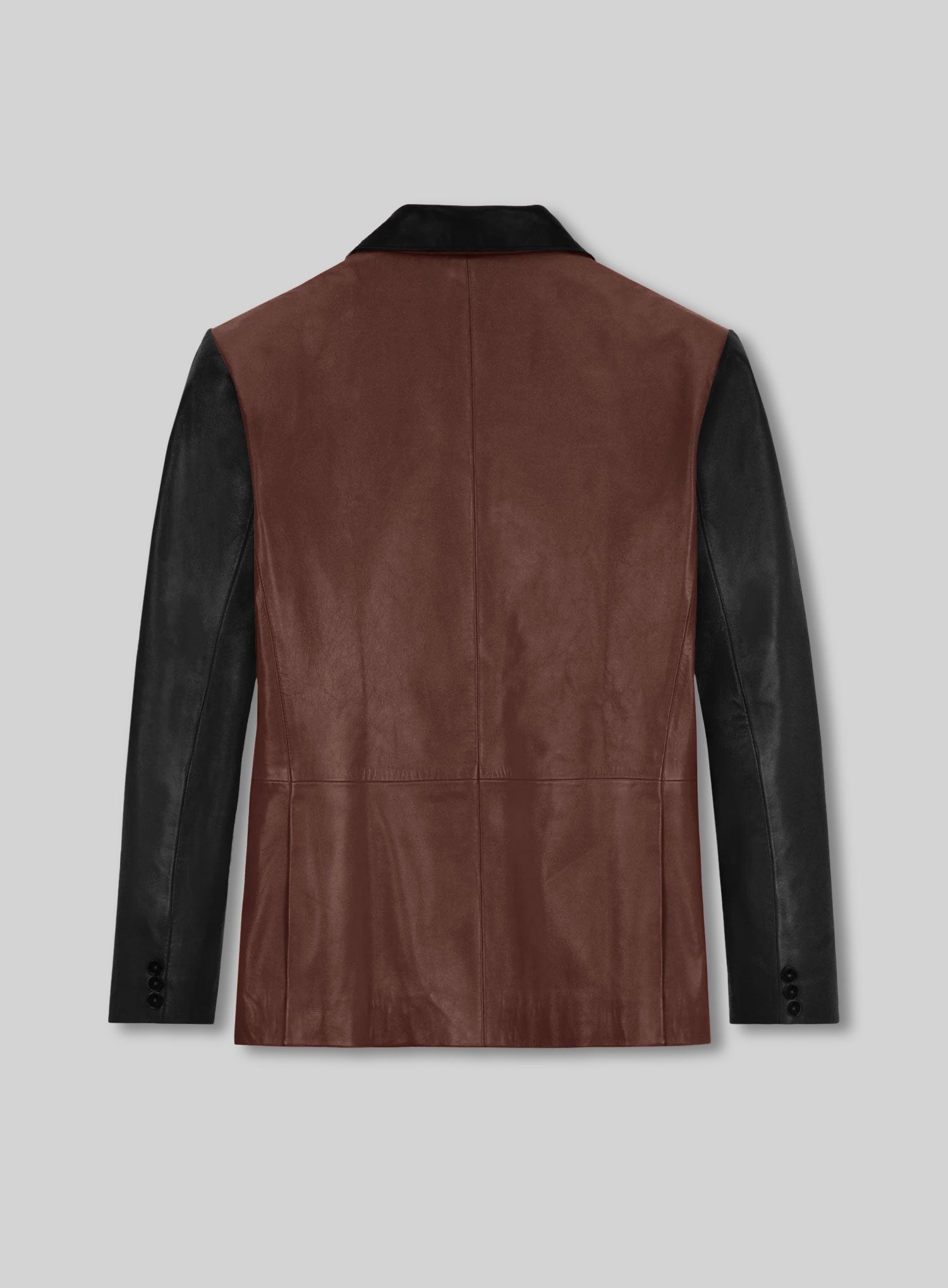 Colorblock Leather Blazer - StudioSuits