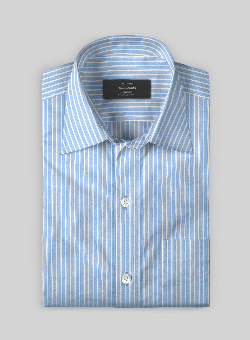 Cornell Stripe Cotton Shirt - StudioSuits