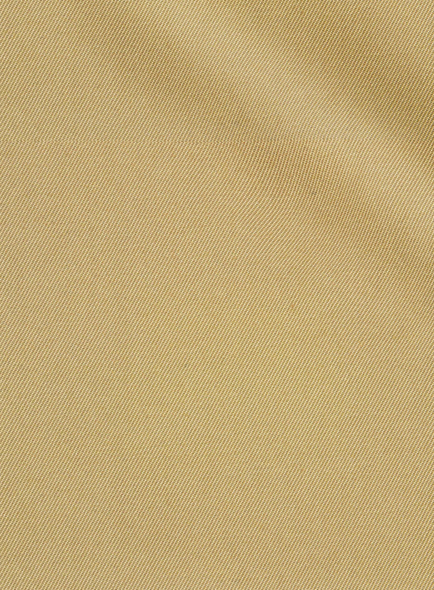 Cotton Drill Khaki Stretch Pants - StudioSuits