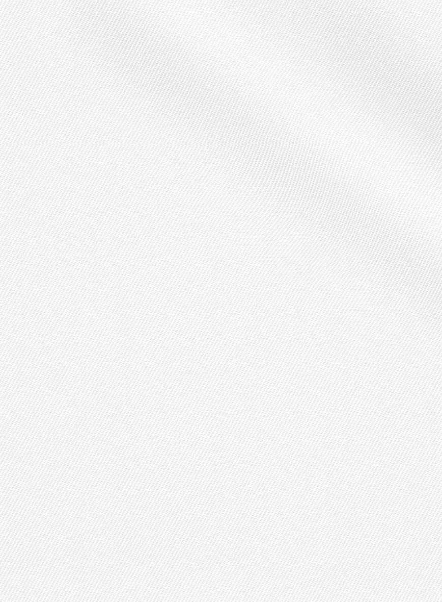 Cotton Drill White Stretch Pants - StudioSuits