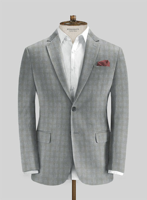 Cotton Gello Gray Jacket - StudioSuits
