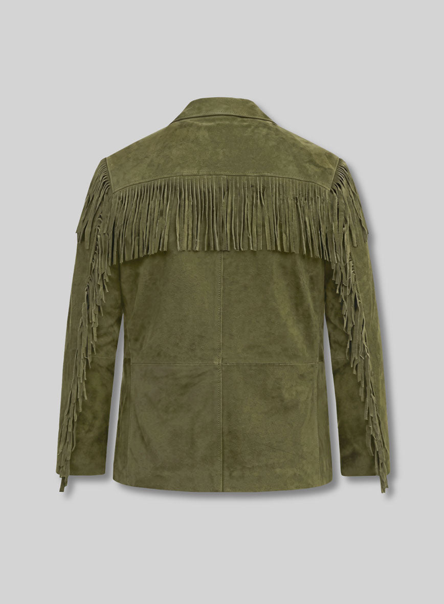 Cowboy Fringe Suede Leather Blazer - StudioSuits