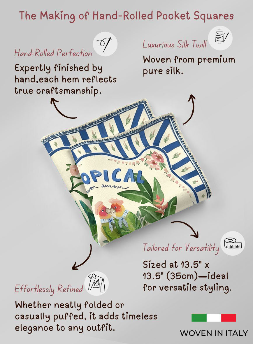 Crepusco Silk Pocket Square - StudioSuits