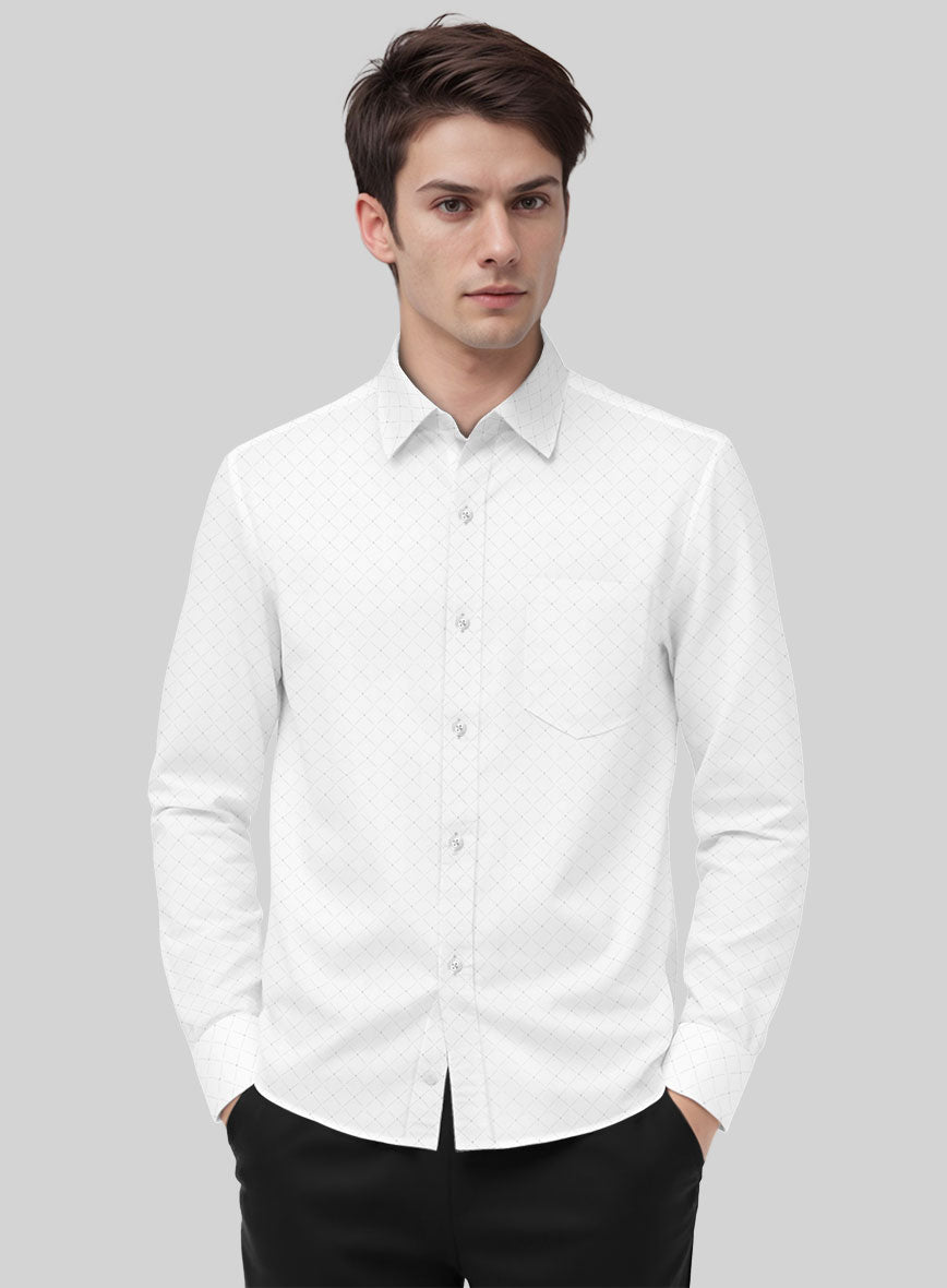 Crissdot White Cotton Shirt - StudioSuits