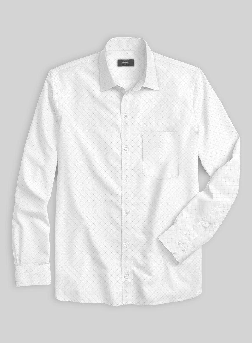 Crissdot White Cotton Shirt - StudioSuits