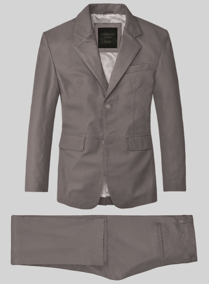 Croma Gray leather Suit - StudioSuits