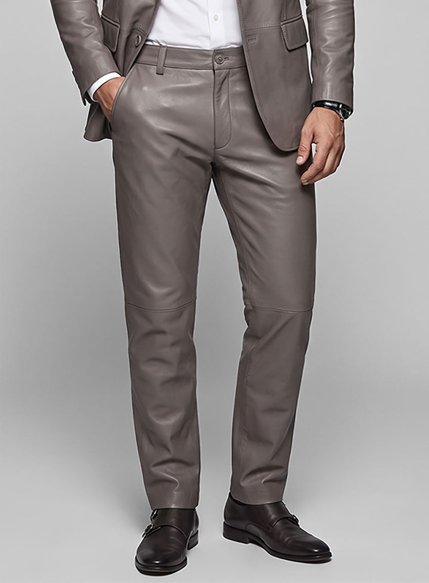 Croma Gray leather Suit - StudioSuits
