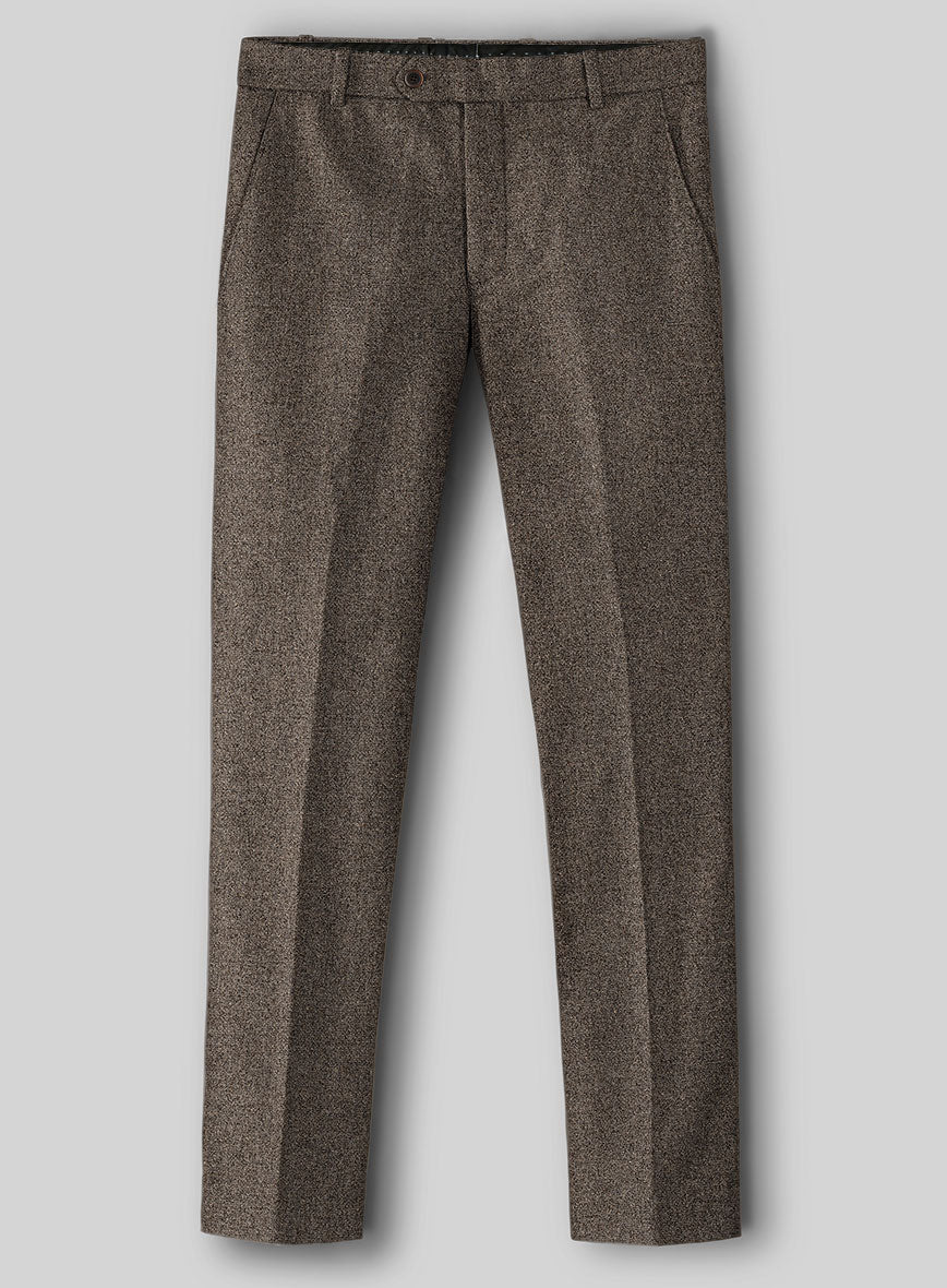 Dapper Brown Tweed Double Breasted Suit - StudioSuits