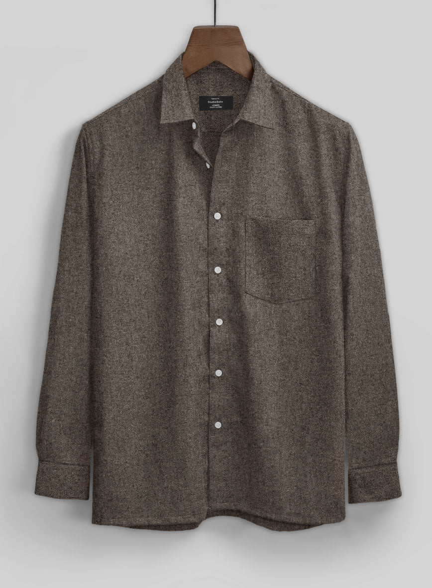 Dapper Brown Tweed Shirt - StudioSuits