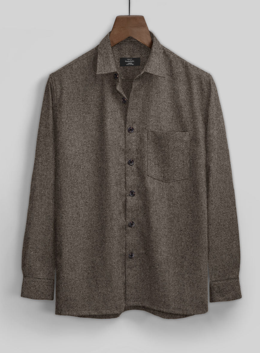 Dapper Brown Tweed Shirt - StudioSuits