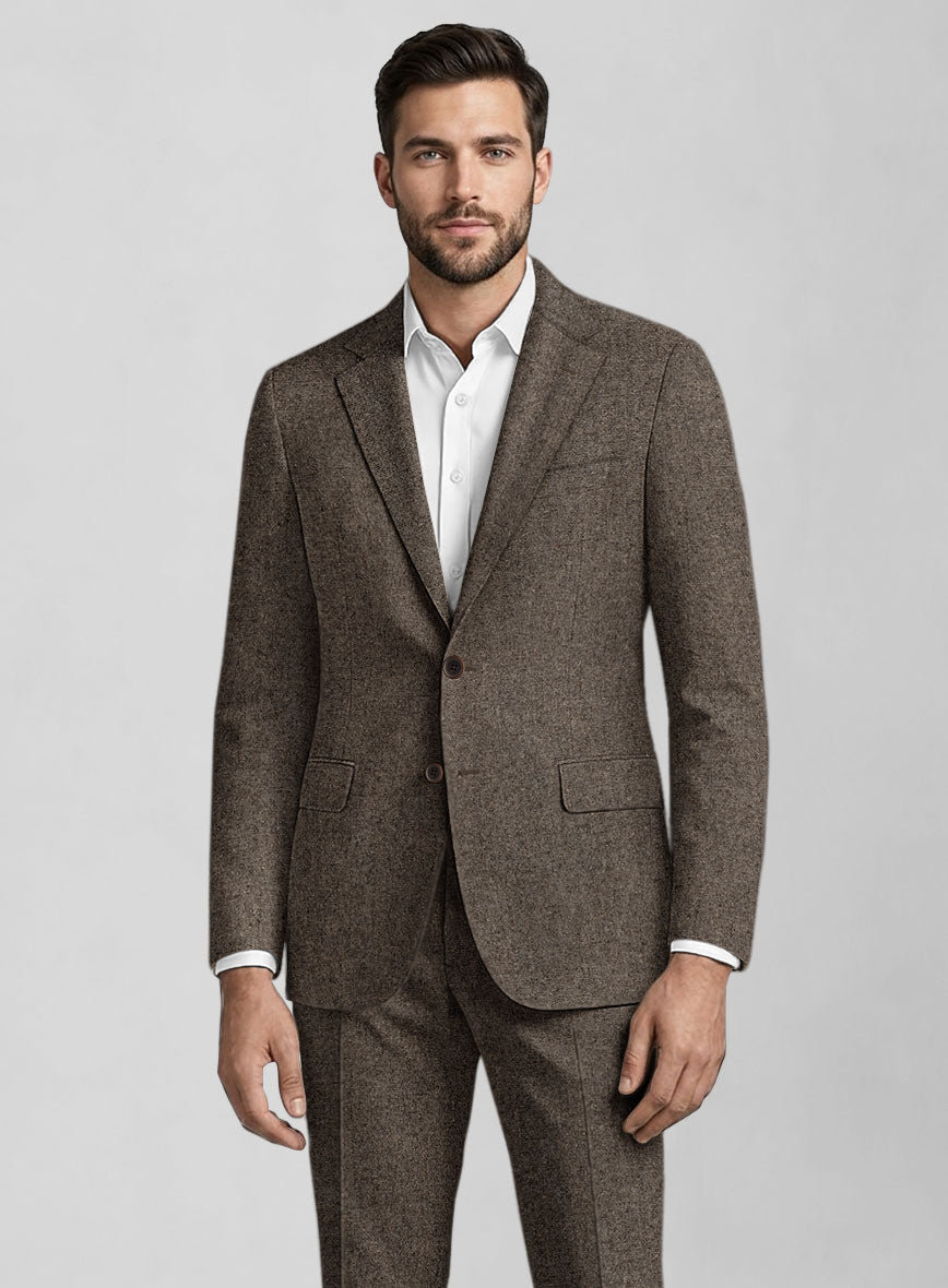 Dapper Brown Tweed Jacket - StudioSuits