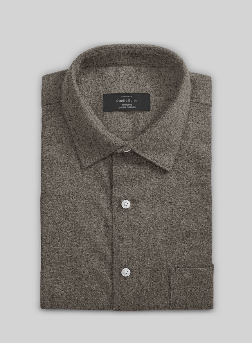 Dapper Brown Tweed Shirt - StudioSuits