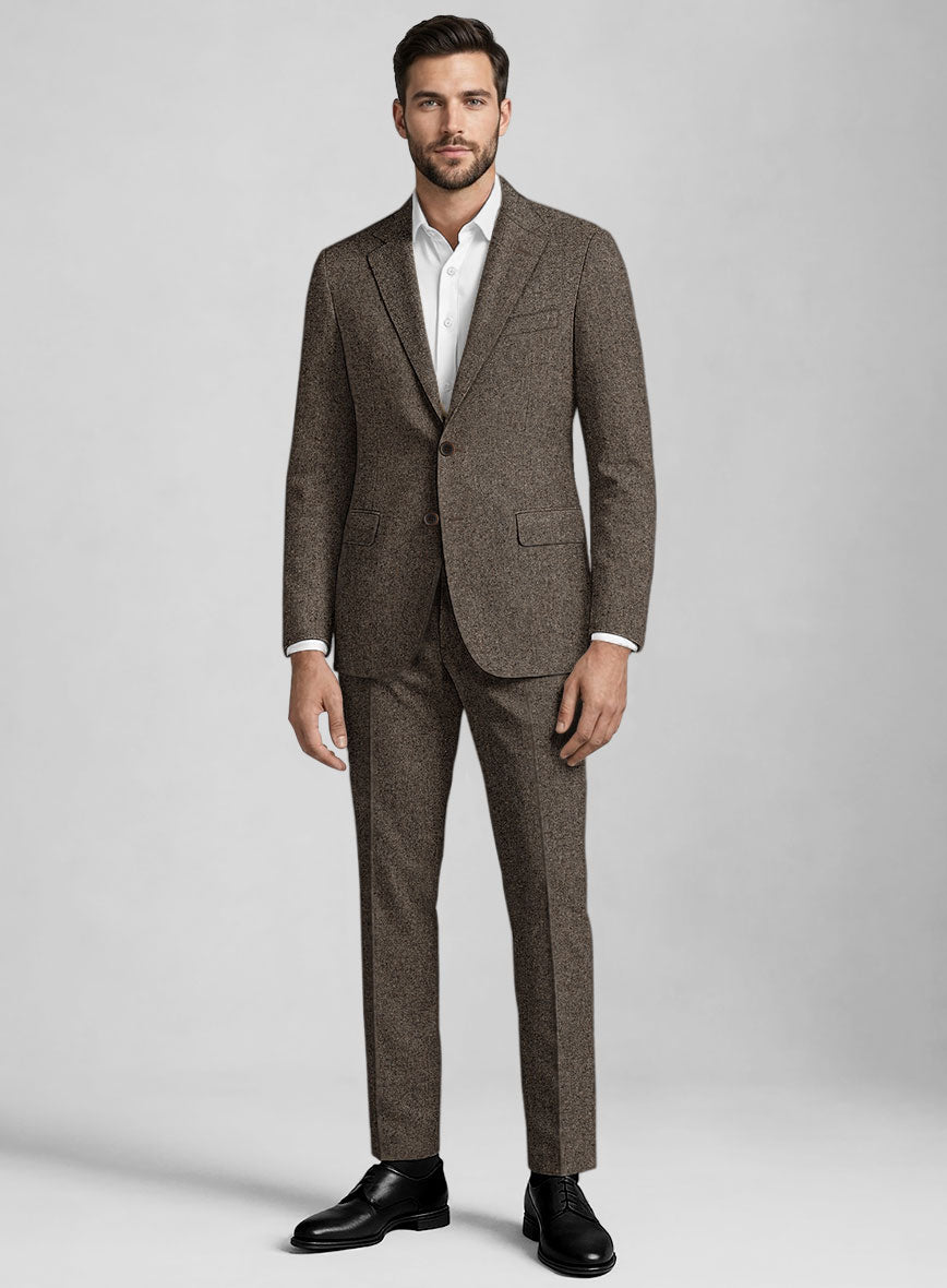 Dapper Brown Tweed Suit - StudioSuits
