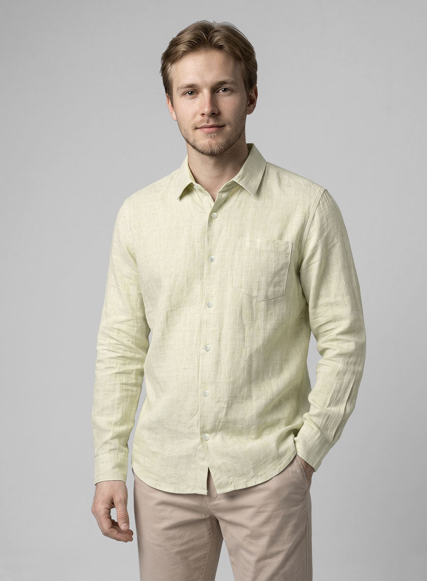 Dappled Sand Linen Shirt - StudioSuits