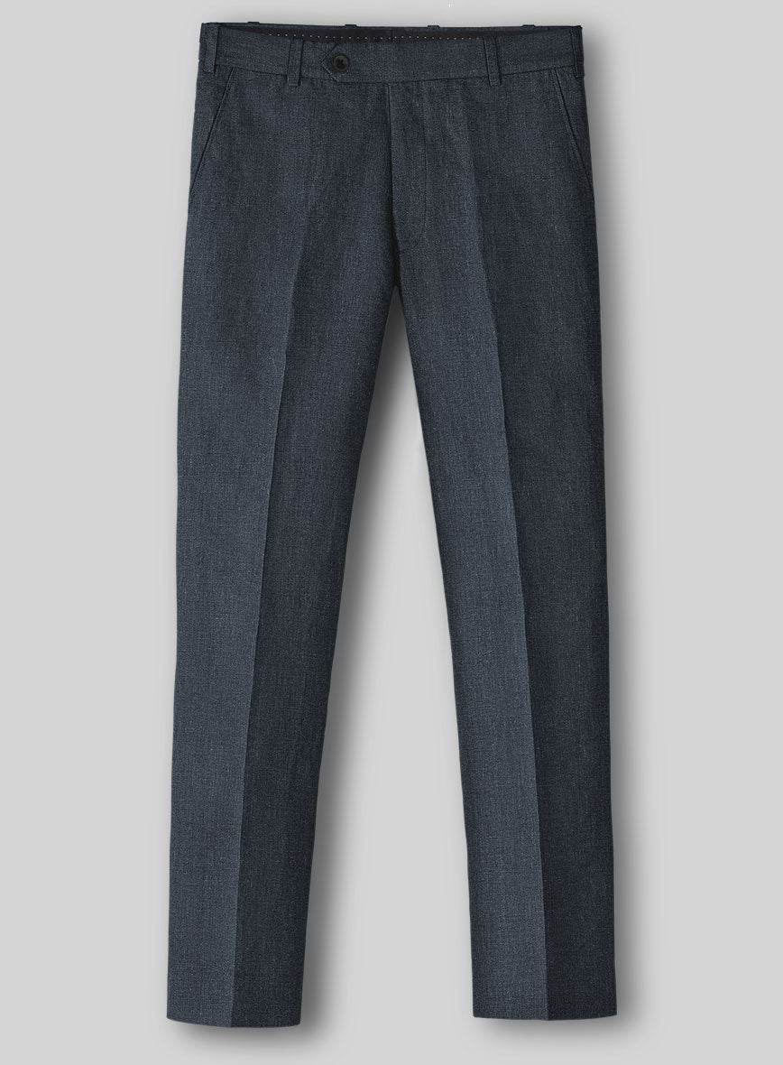 Dark Blue Linen Suit - StudioSuits