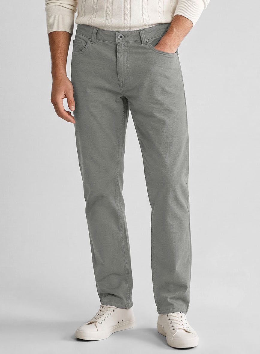 Dark Gray Stretch Chino Jeans - StudioSuits