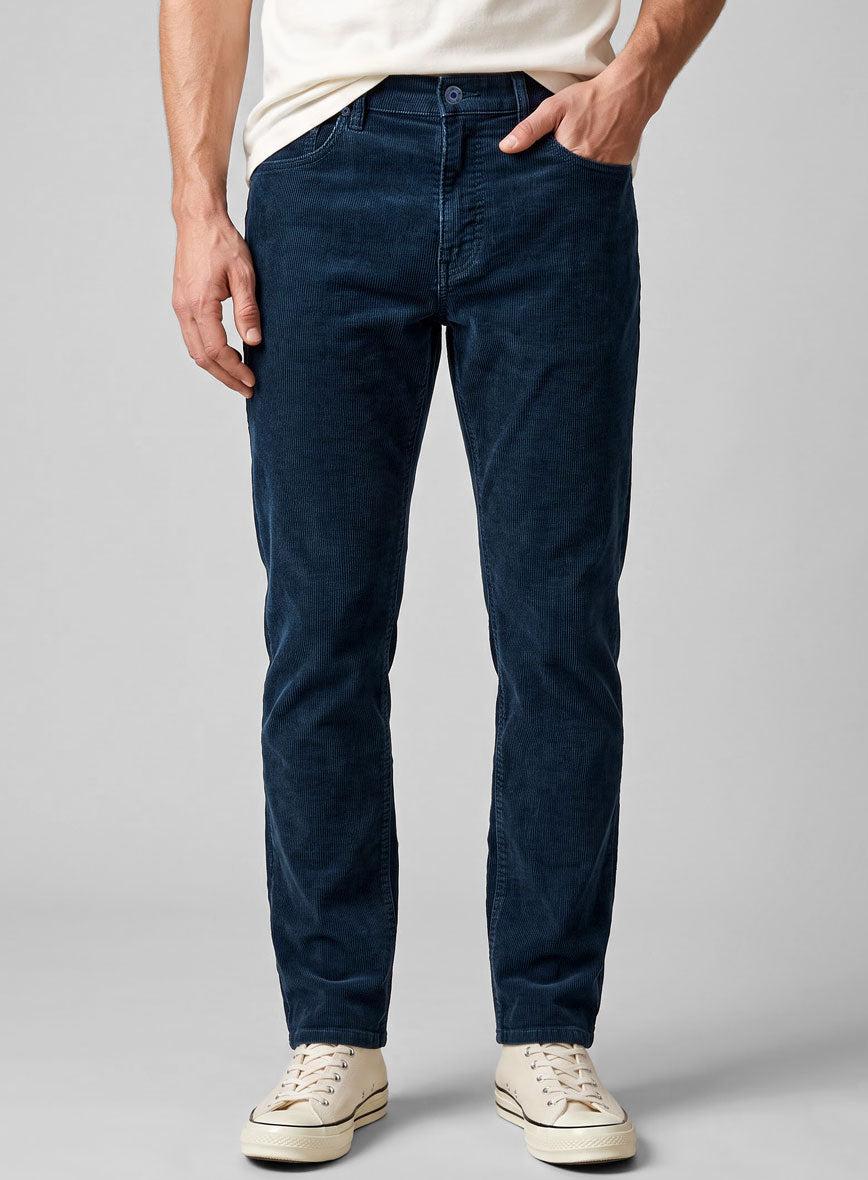 Dark Indigo Corduroy Jeans - StudioSuits