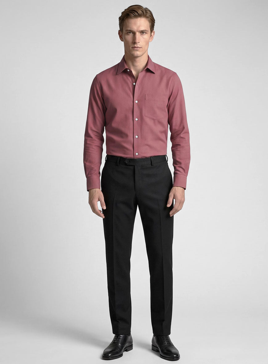 Dark Rose Stretch Poplene Shirt - StudioSuits