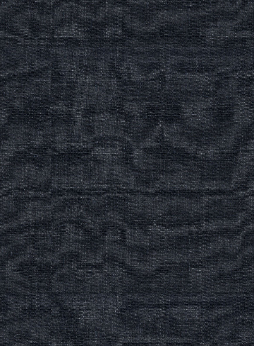 Dark Blue Linen Shorts - StudioSuits