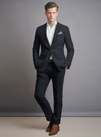 Dark Blue Pure Linen Suit - StudioSuits
