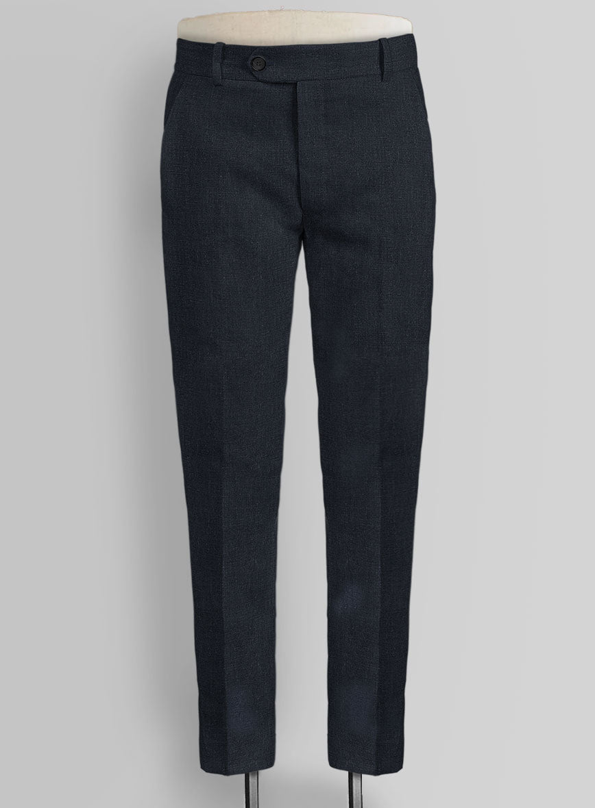 Dark Blue Pure Linen Suit - StudioSuits