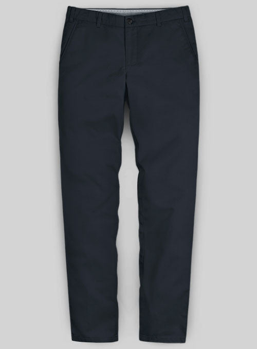 Washed Dark Navy Blue Chinos - StudioSuits