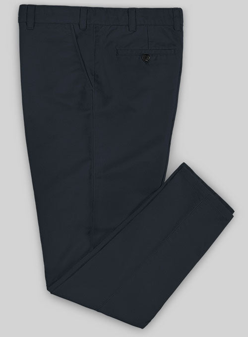 Washed Dark Navy Blue Chinos - StudioSuits