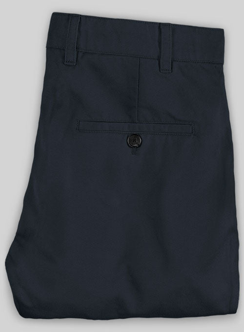 Washed Dark Navy Blue Chinos - StudioSuits