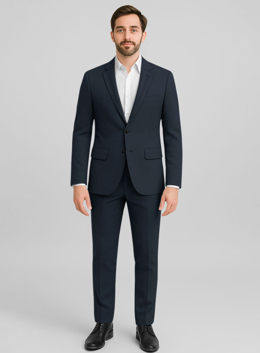 Dark Blue Stretch Chino Suit - StudioSuits