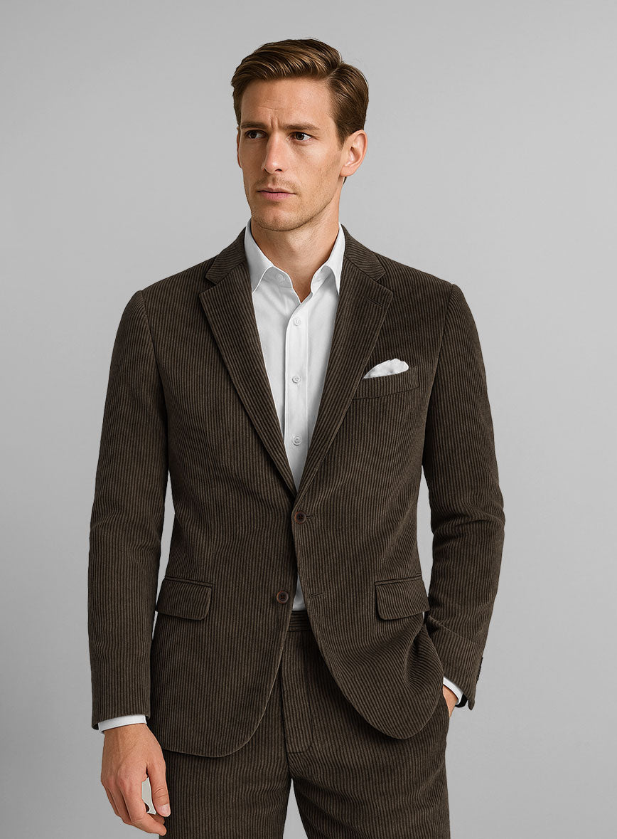 Dark Brown Corduroy Jacket - StudioSuits