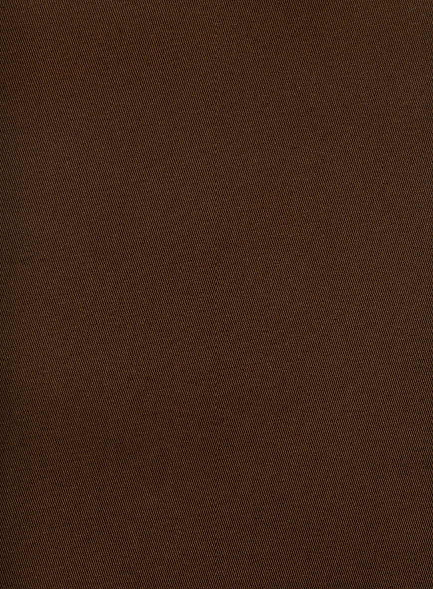 Dark Brown Napoli Stretch Light Weight Cotton Jacket - StudioSuits