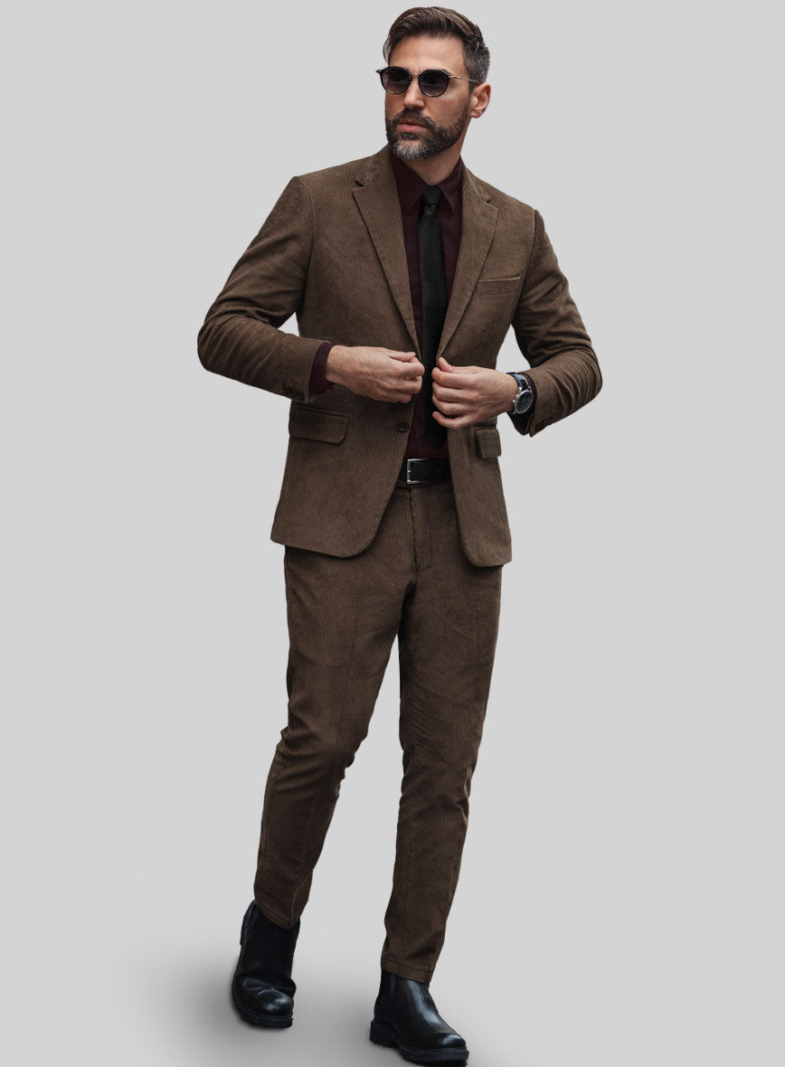 Dark Brown Corduroy Suit - StudioSuits