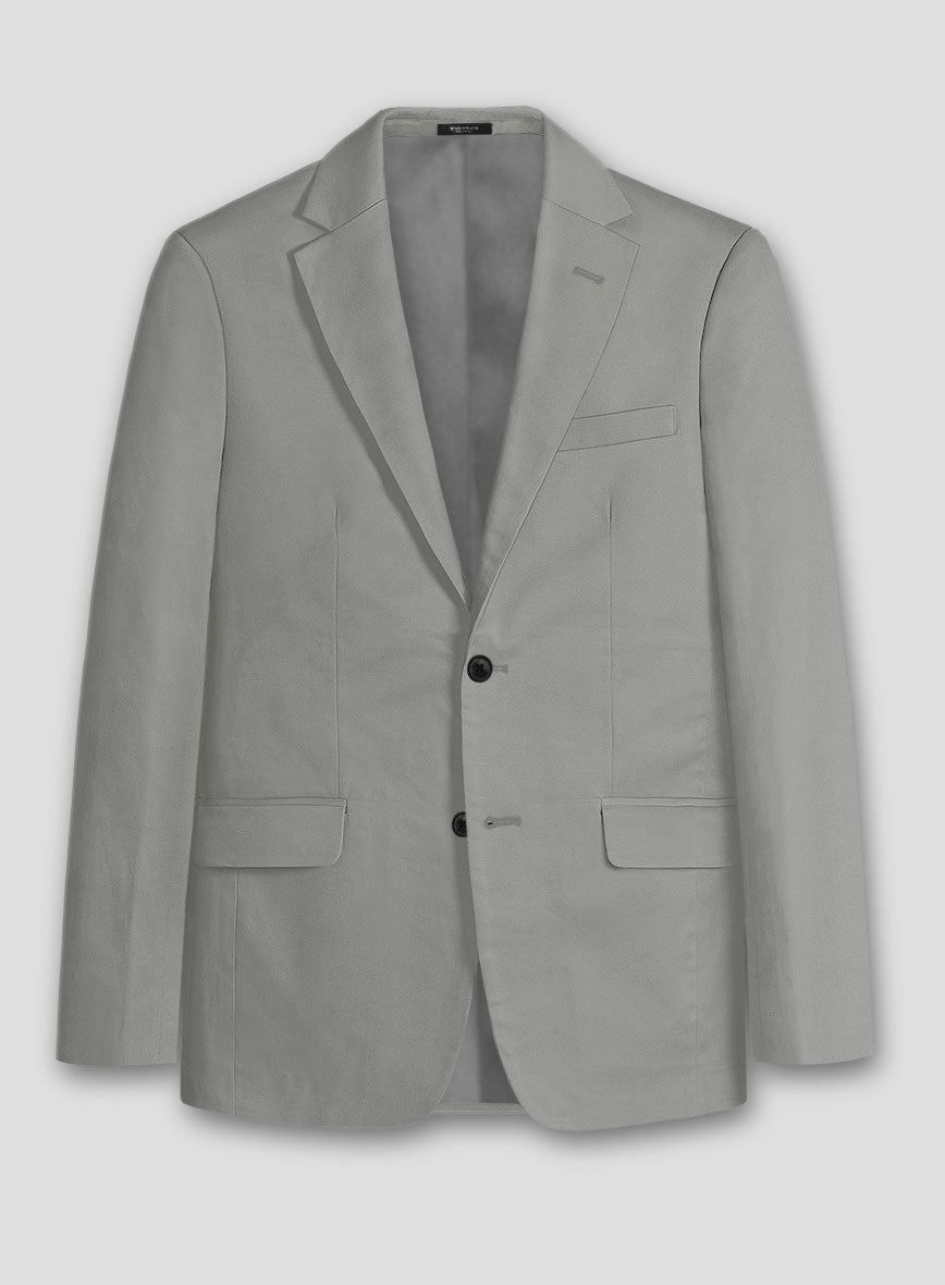 Dark Gray Stretch Chino Jacket - StudioSuits