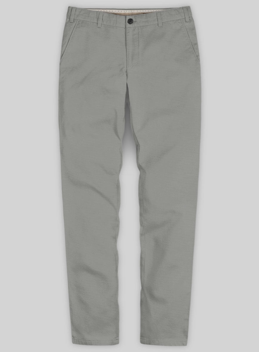 Washed Dark Gray Stretch Chino Pants - StudioSuits