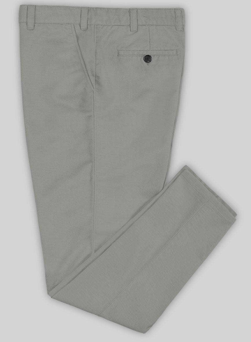 Washed Dark Gray Stretch Chino Pants - StudioSuits