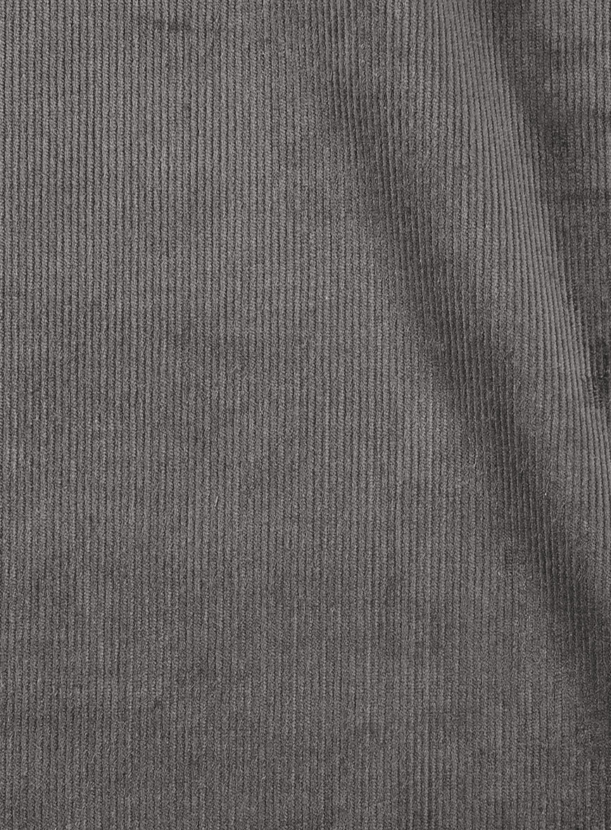 Dark Gray Stretch Pin Corduroy Pants - StudioSuits