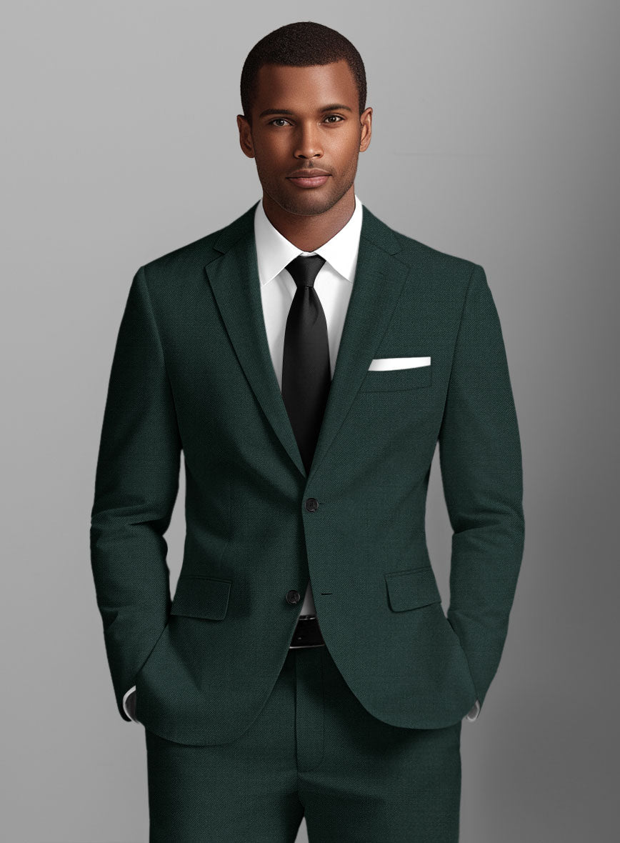 Outfit Bottle Green Blazer Combination Men's Dark Green Suit
