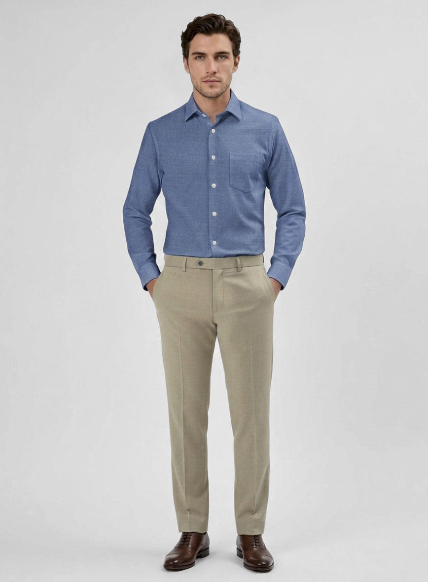 Dark Horizon Twill Cotton Shirt - StudioSuits