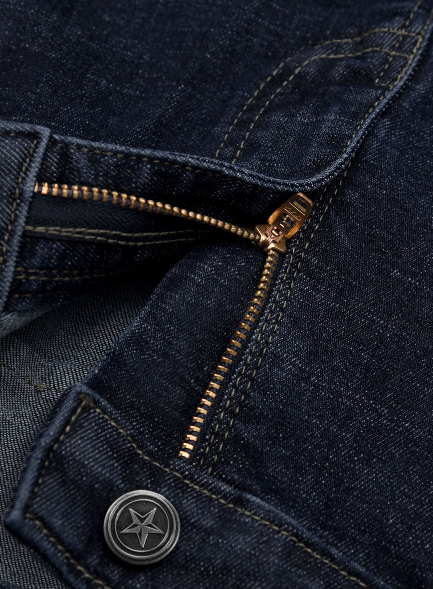 Dark Indigo Stretch Denim Jeans - StudioSuits