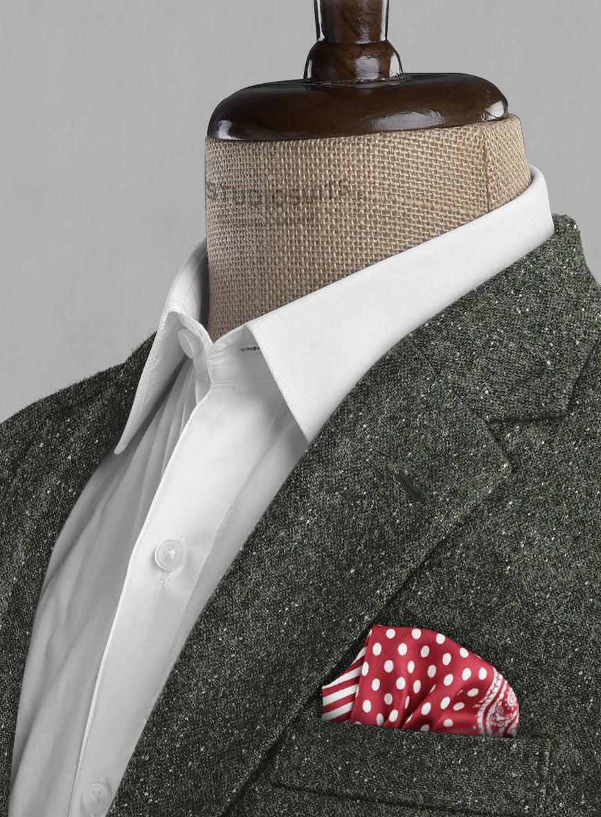 Dark Olive Flecks Donegal Tweed Jacket - StudioSuits