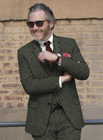 Dark Olive Flecks Donegal Tweed Suit - StudioSuits